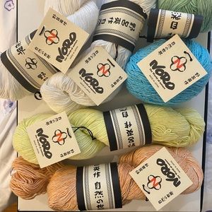 Japanese yarn Noro. Cotton,silk,polyamide and viscose.Each one is 100g-360m